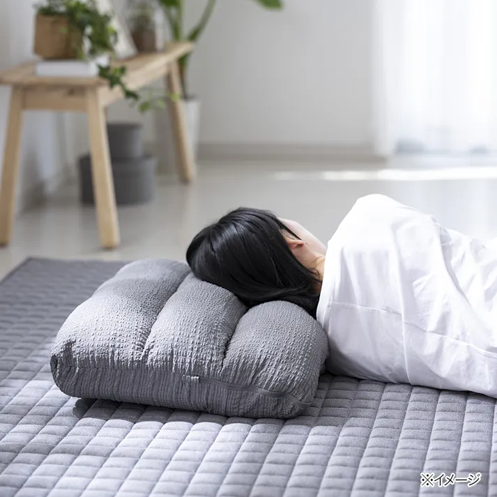 枕にもなる背もたれイス Lepoco アイン グレー 幅58cm 奥行36~41cm 高さ15~34cm リクライニング 枕 足置き 背椅子(販売終了)