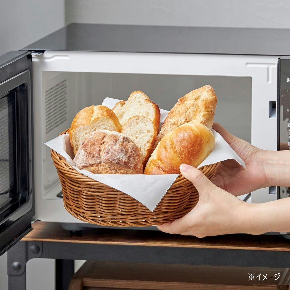 レンジで使えるバスケット オーバル M ブラウン | 卓上用品 通販