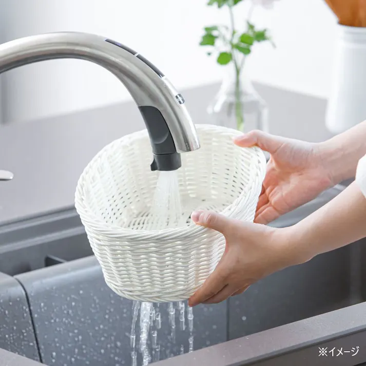 レンジで使えるバスケット オーバル L ホワイト