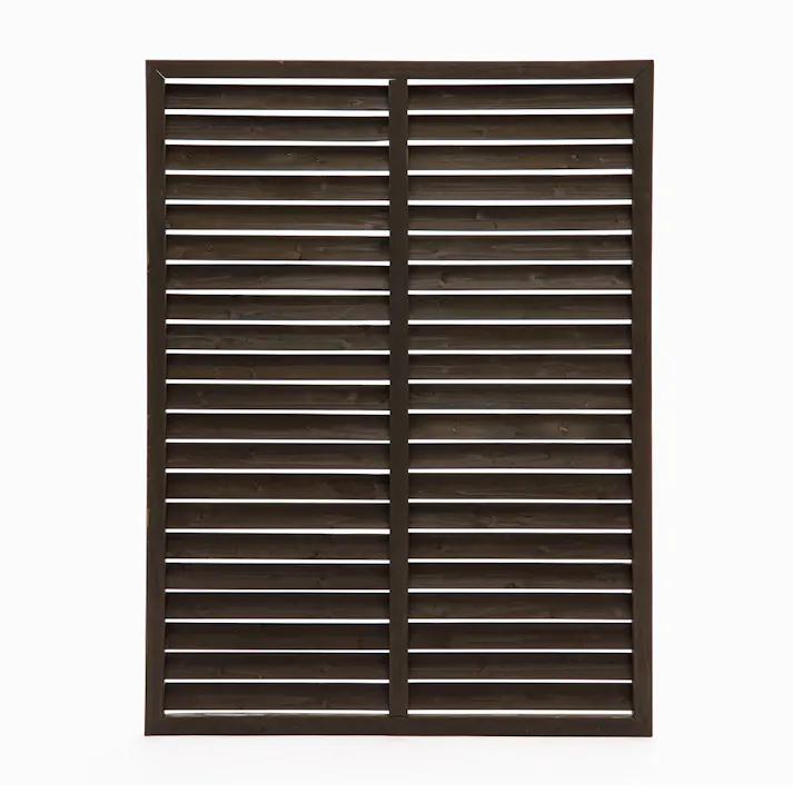 カインズ 二重塗ルーバーラティスフェンス ダークブラウン 90×120cm