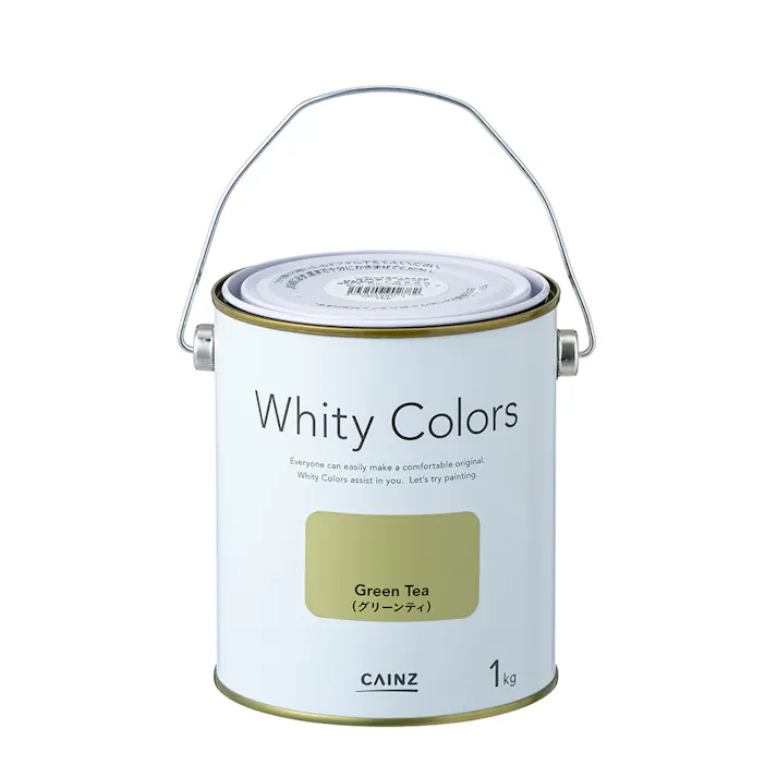 カインズ 室内用塗料 ホワイティカラーズ グリーンティ 1kg
