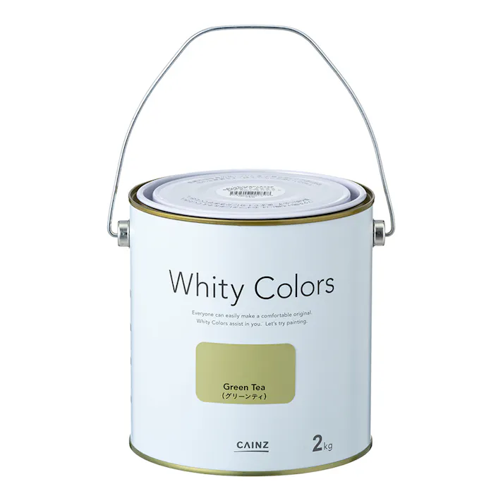 カインズ 室内用塗料 ホワイティカラーズ グリーンティ 2kg