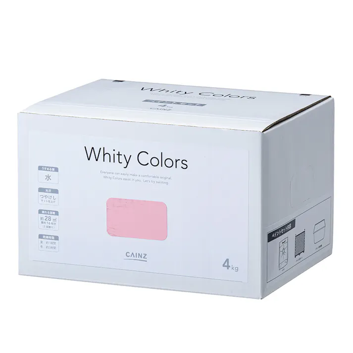 カインズ 室内用塗料 ホワイティカラーズ ペイントセット ドキドキピンク 4kg【別送品】