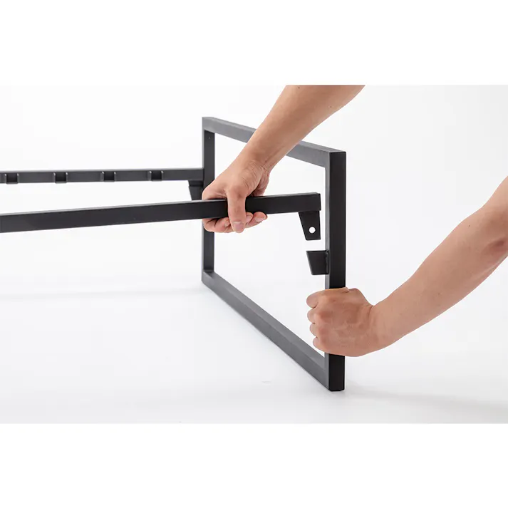 スチールベッドフレーム ブラック 100×200cm