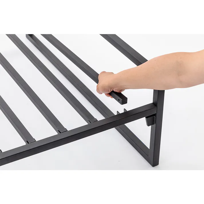 スチールベッドフレーム ブラック 100×200cm