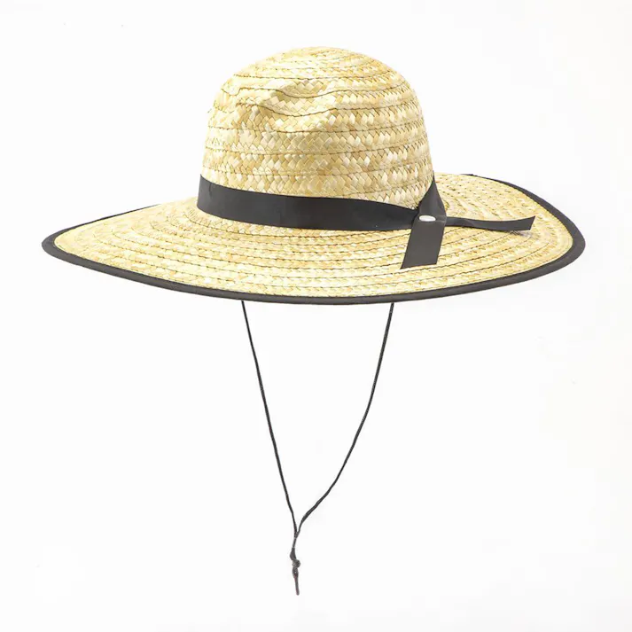 カインズ 紳士日よけ付麦わら帽子 約45cm ブラック