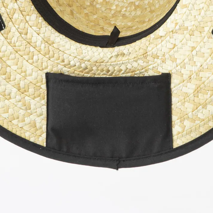 カインズ 紳士日よけ付麦わら帽子 約45cm ブラック