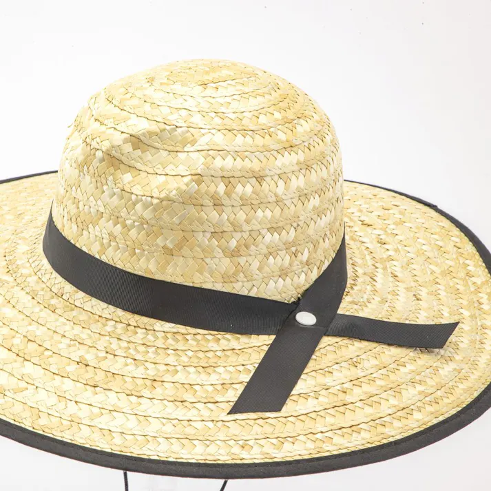 カインズ 紳士日よけ付麦わら帽子 約45cm ブラック