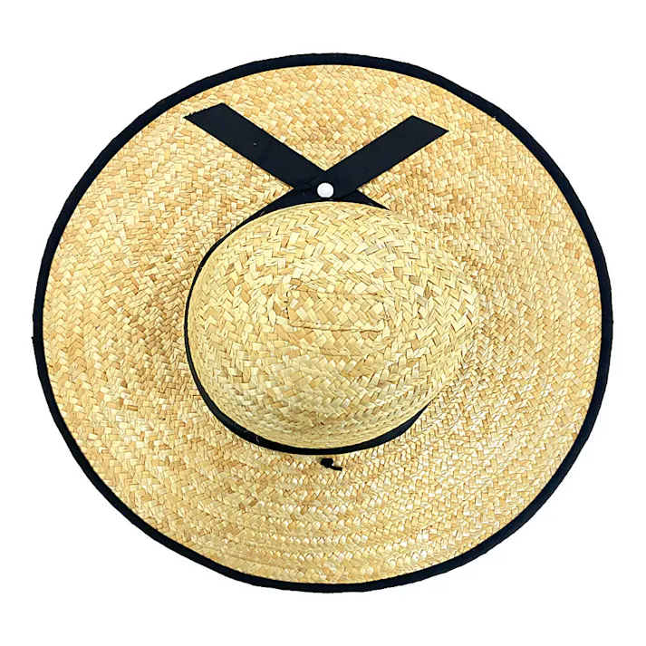 カインズ 紳士日よけ付麦わら帽子 約45cm ブラック