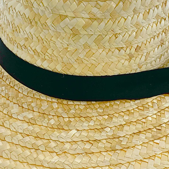 カインズ 紳士日よけ付麦わら帽子 約45cm ブラック