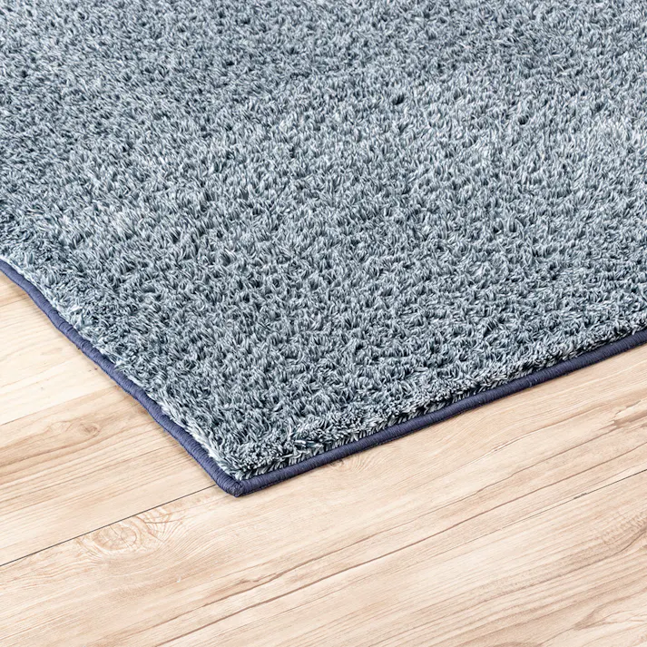 &Pet 洗えるシャギーラグ ネイビー 185×185cm