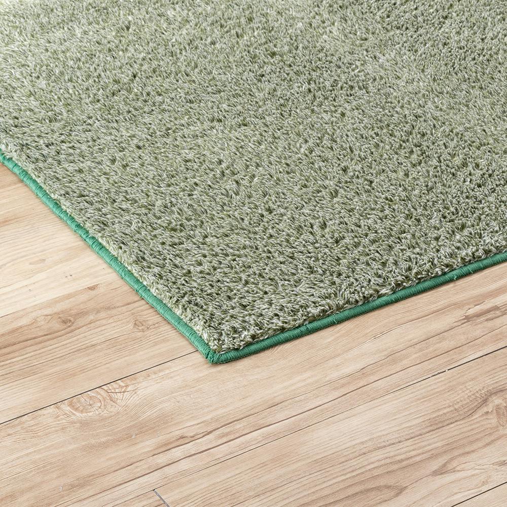 ＆Pet 洗えるシャギーラグ グリーン 190×240cm | ラグ・カーペット