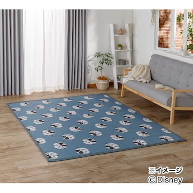 【2023春夏】デオクールラグ ミッキーマウス ブルーグレー 190×240cm