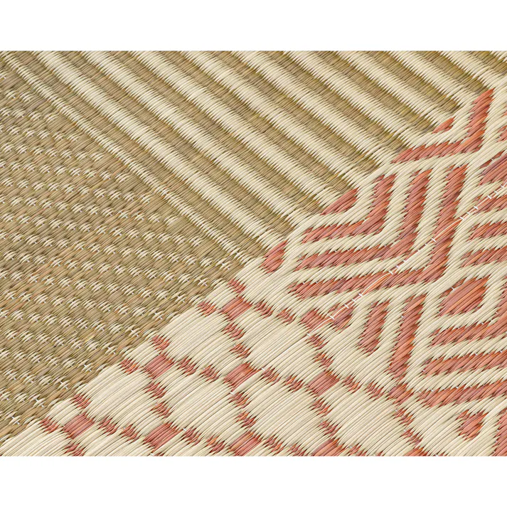 撥水い草ラグ アルザチェック グリーン 180×240cm