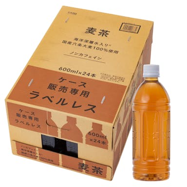 【ケース販売】麦茶 ラベルレス 600ml×24本