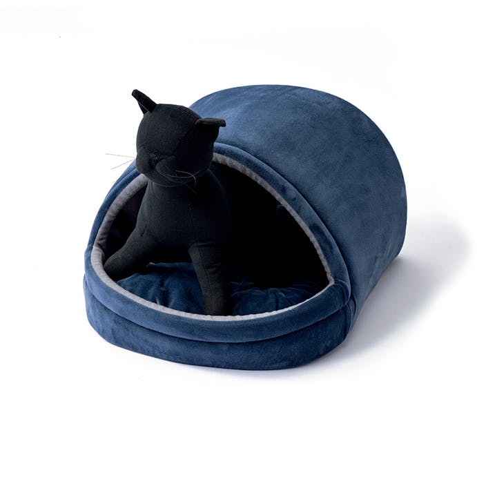 猫用ドームベッド ネイビー Sサイズ