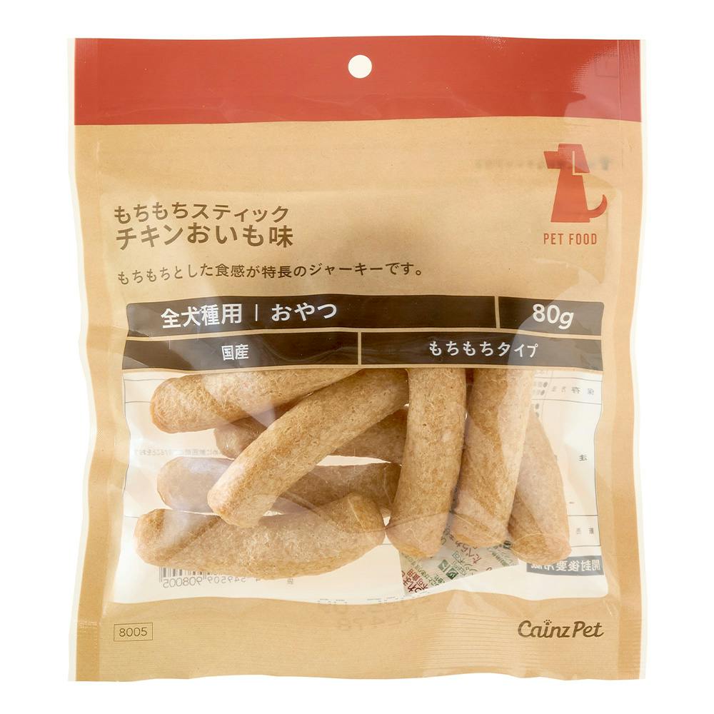もちもちスティック鶏肉 いも味 80g スナック・ドライタイプおやつ もちもちスティック鶏肉 いも味 80g スナック・ドライタイプおやつ