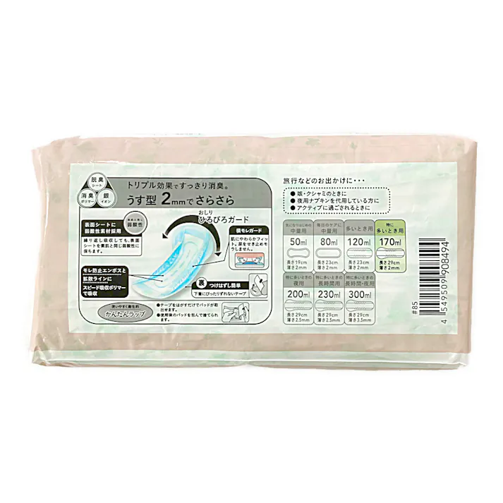 ケアフィール うす型吸水パッド 特に多い用 約170ml 32枚