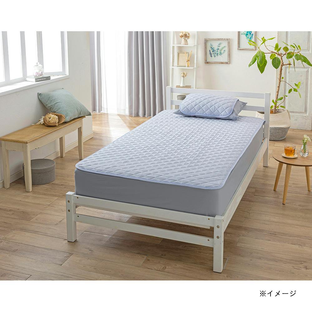 もっとひんやり 消臭敷パッド Pitapa パープル ダブル 幅140cm 奥行