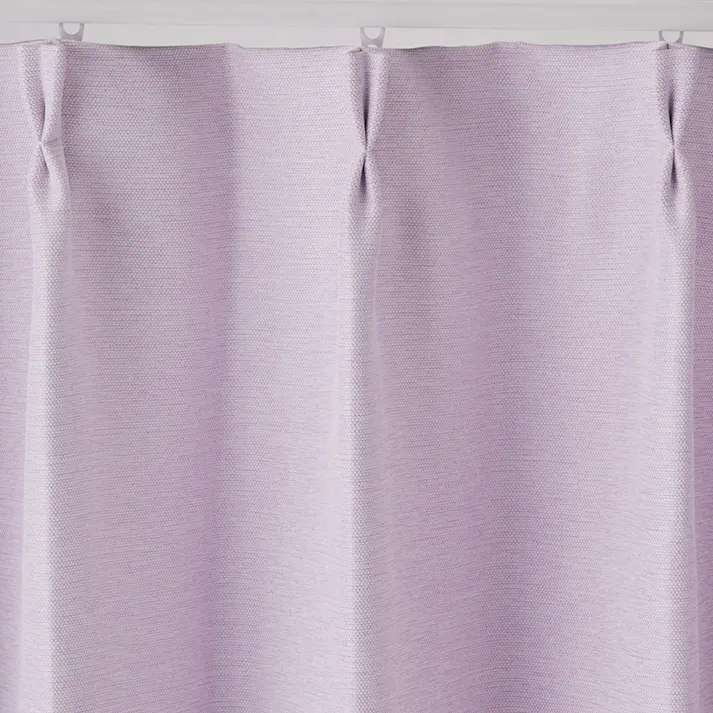 淡い色の遮光カーテン ノーマル パープル 100×190cm 2枚組