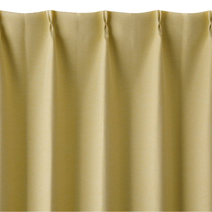 淡い色の遮光カーテン ノーマル イエロー 100×110cm 2枚組