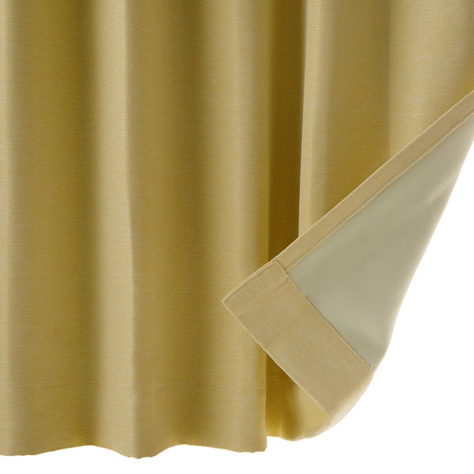 淡い色の遮光カーテン ノーマル イエロー 100×150cm 2枚組