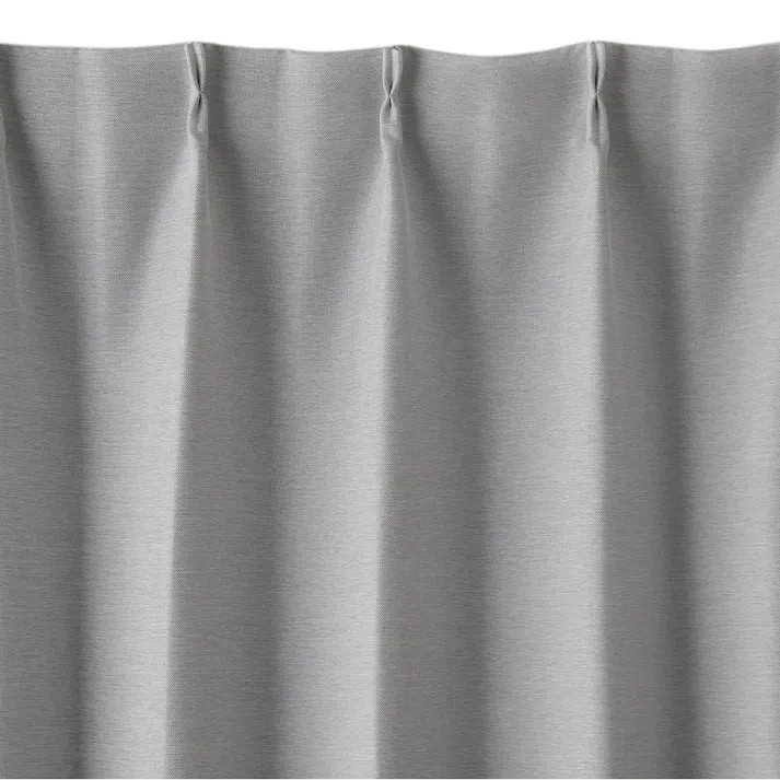 淡い色の遮光カーテン ノーマル グレー 100×135cm 2枚組