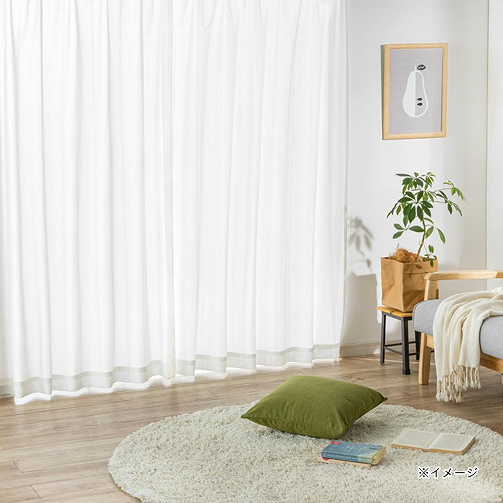 遮熱レースカーテン セキスイ 遮熱レースカーテン 2枚組〈100×133cm〉 | がくぶん