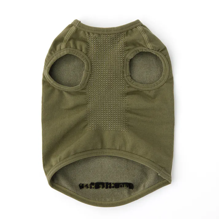 【送料無料】伸縮性に優れたワンちゃん用ウェア カーキ Mサイズ ペット服(犬の服)