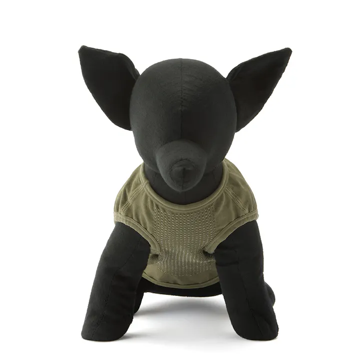 【送料無料】伸縮性に優れたワンちゃん用ウェア カーキ Mサイズ ペット服(犬の服)