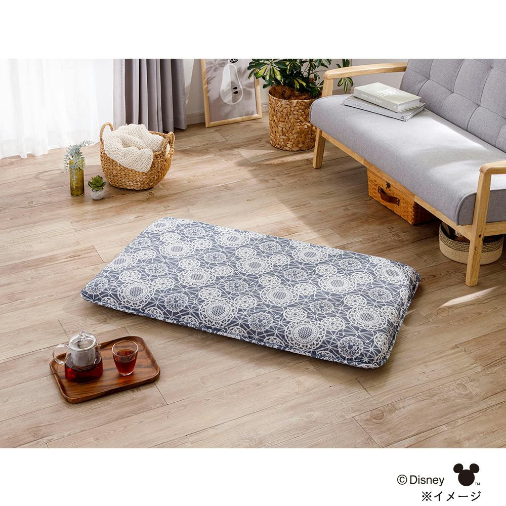 ロングフロアクッション ミッキーマウス/レース 65×115cm(販売終了