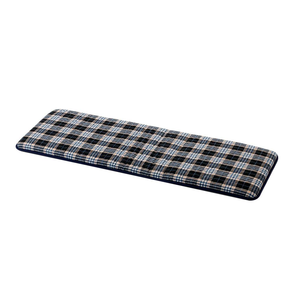 長さ180cmのロングフロアクッション チェック/グレー 65×180cm(販売