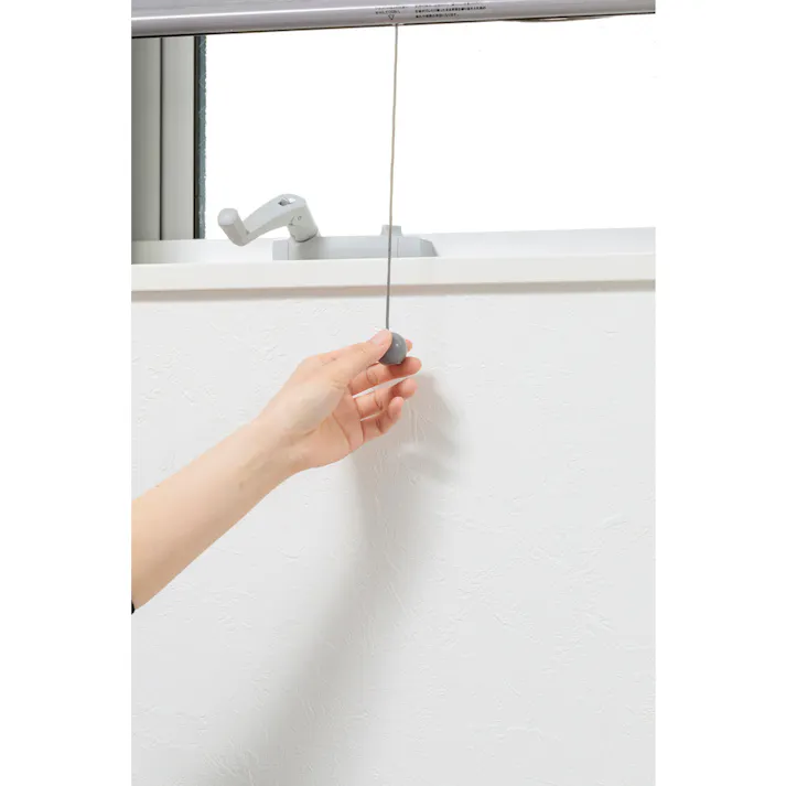 プルコード式ロールスクリーン グレー 60×180cm