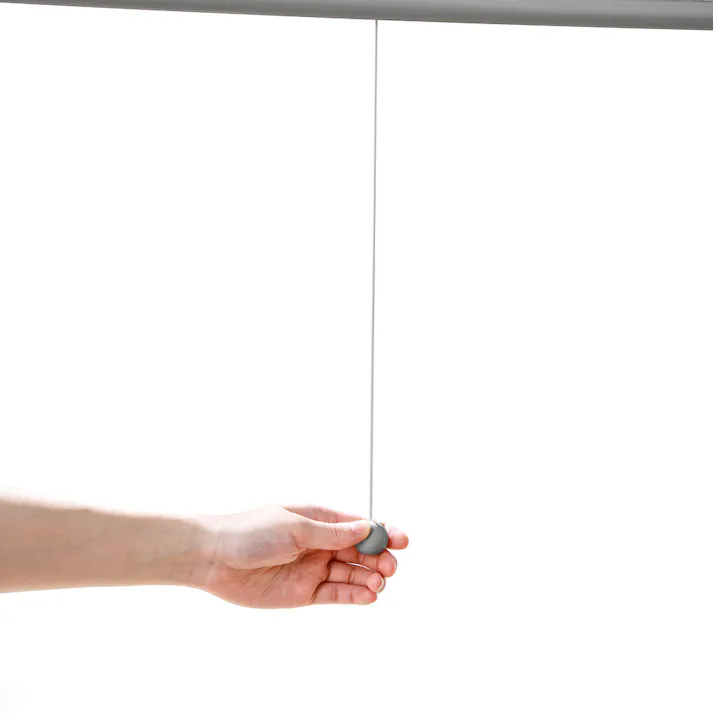 プルコード式ロールスクリーン グレー 90×220cm