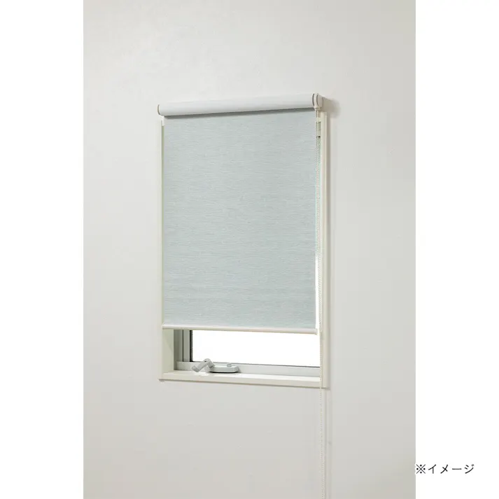 淡い色の遮光チェーン式ロールスクリーン ターコイズブルー 60×180cm