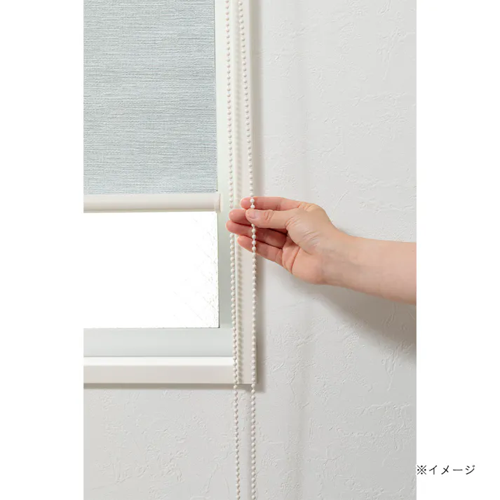 淡い色の遮光チェーン式ロールスクリーン ターコイズブルー 60×180cm