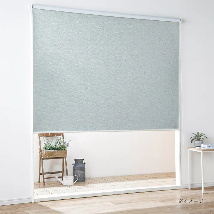 淡い色の遮光チェーン式ロールスクリーン ターコイズブルー 180×220cm