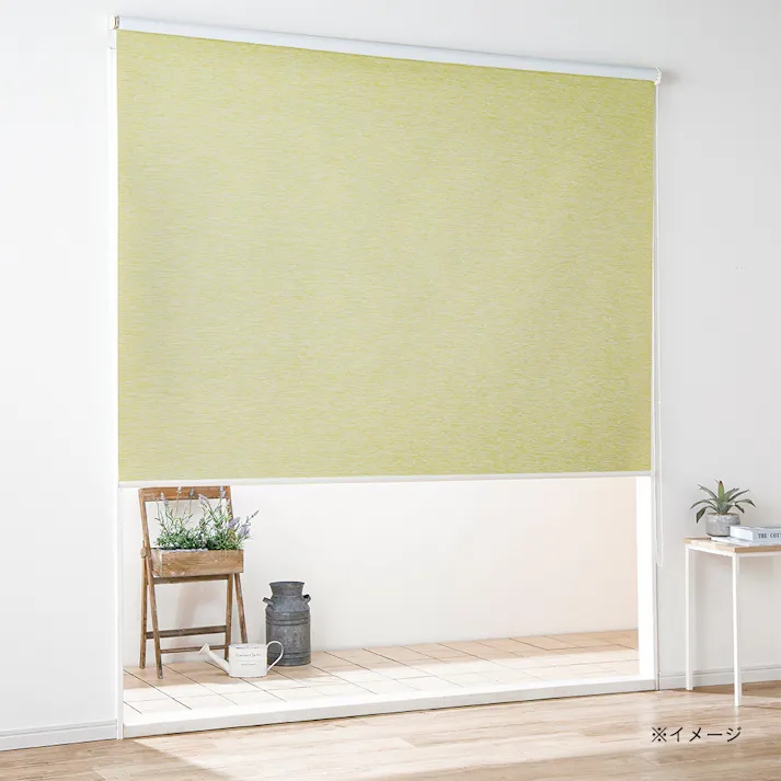 淡い色の遮光チェーン式ロールスクリーン ライトグリーン 180×220cm