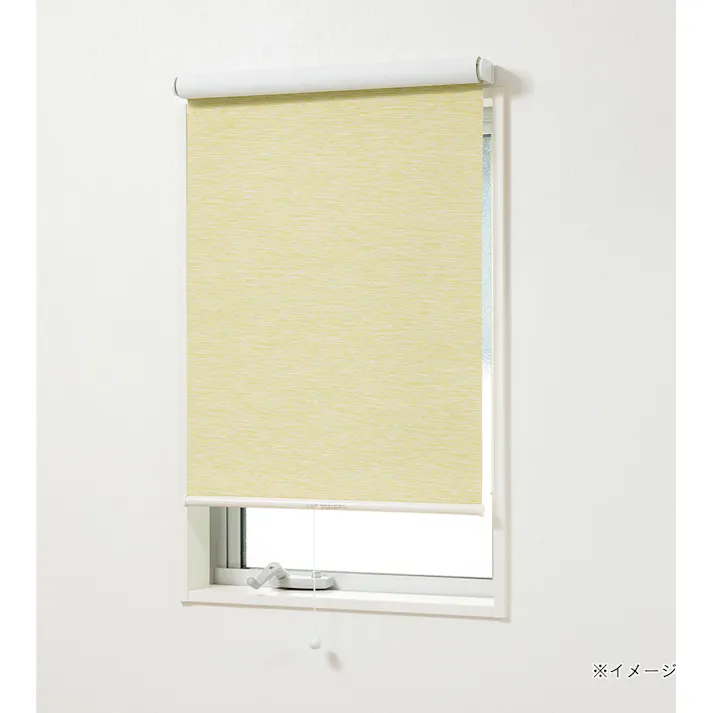 淡い色の遮光プルコード式ロールスクリーン 60×180cm ライトグリーン
