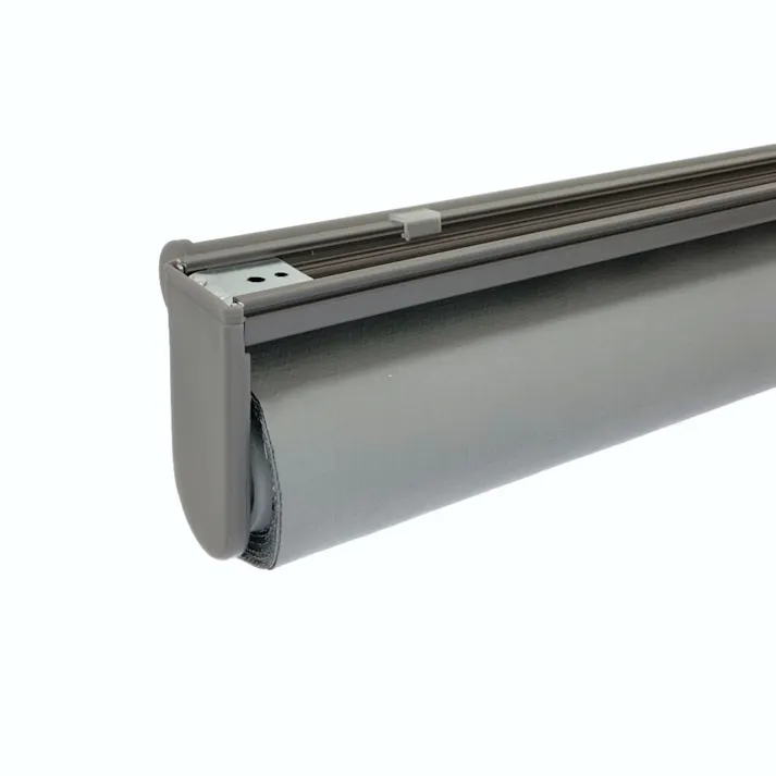 淡い色の遮光プルコード式ロールスクリーン ライトグレー 90×220cm