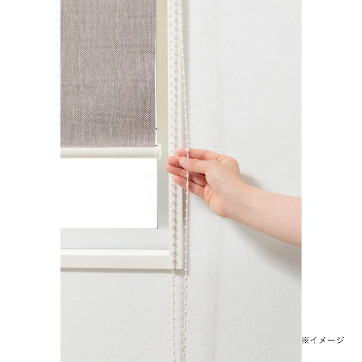 淡い色の遮光チェーン式ロールスクリーン ベージュ 60×180cm