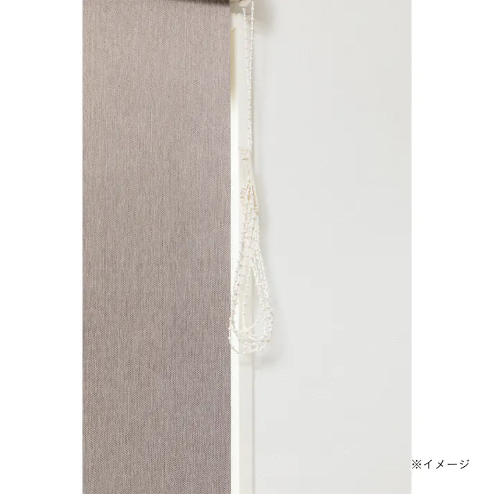 淡い色の遮光チェーン式ロールスクリーン ベージュ 60×180cm