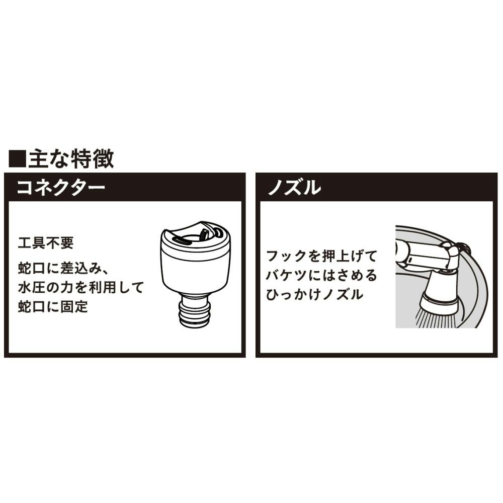 カインズ 場所を取らないフルカバーホース付きリール 長さ15m 外径20mm