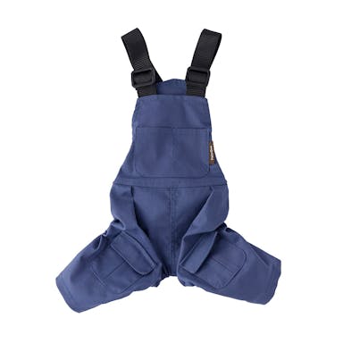 【送料無料】ワークサロペット ブルー Lサイズ ペット服(犬の服)