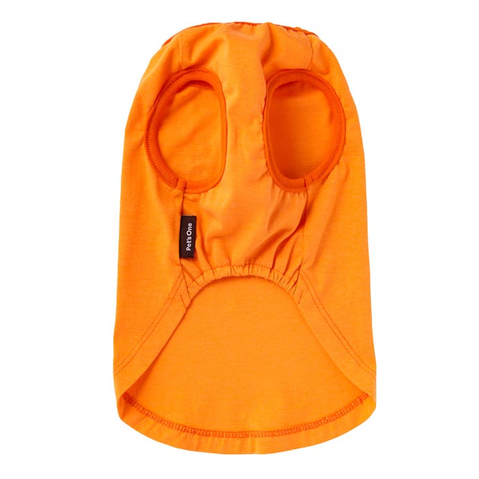 フラワープリントカットソー オレンジ SSサイズ ペット服(犬の服)