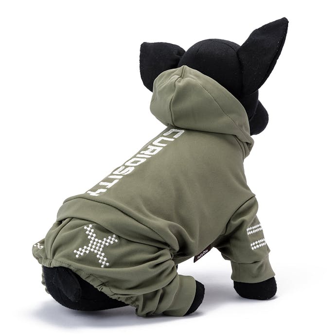 不快害虫から愛犬を守るペットスーツ カーキ SDサイズ ペット服(犬の服)(販売終了)