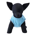 冷感メッシュ素材使用 ロゴプリントカットソー ブルー Lサイズ ペット服(犬の服)