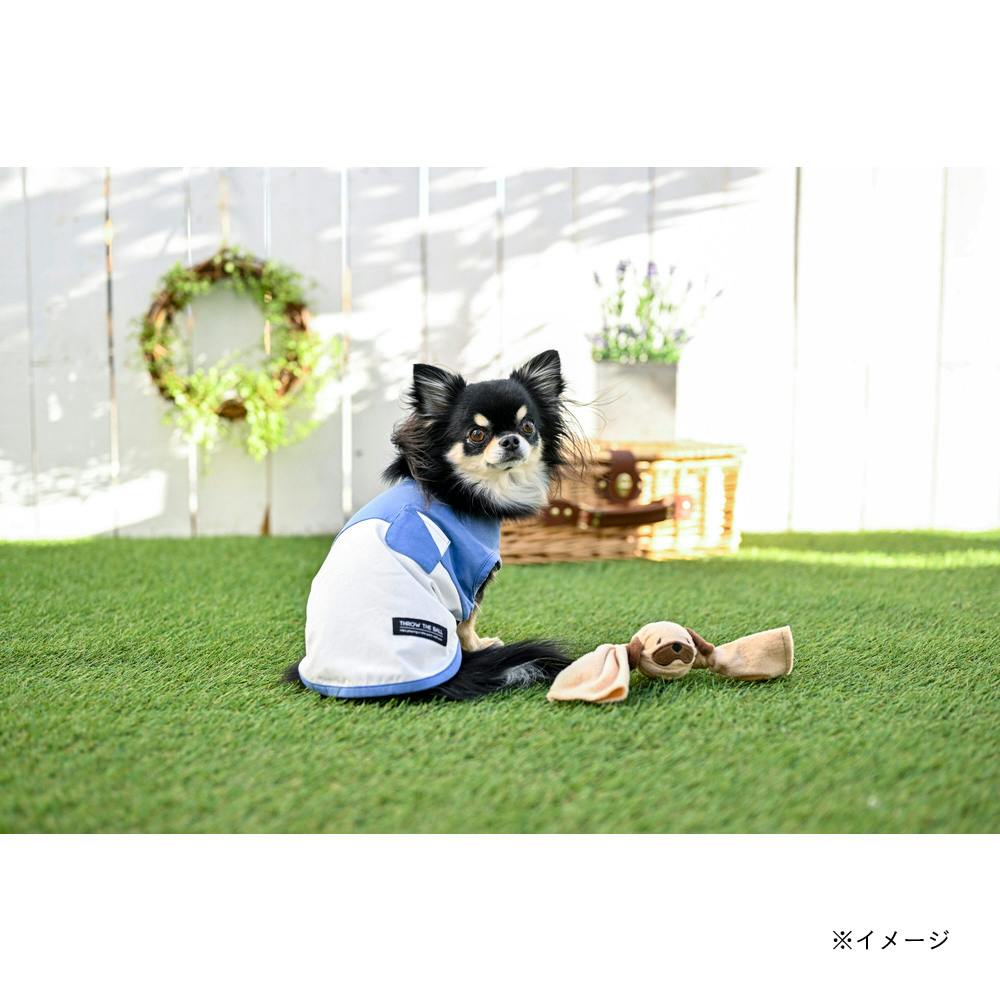 送料無料】バイカラーカットソー ブルー MDサイズ ペット服(犬の服 
