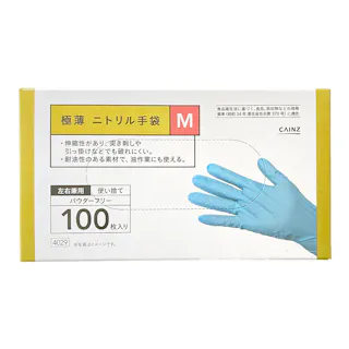 カインズ 極薄ニトリル手袋 100枚入 M NR100M