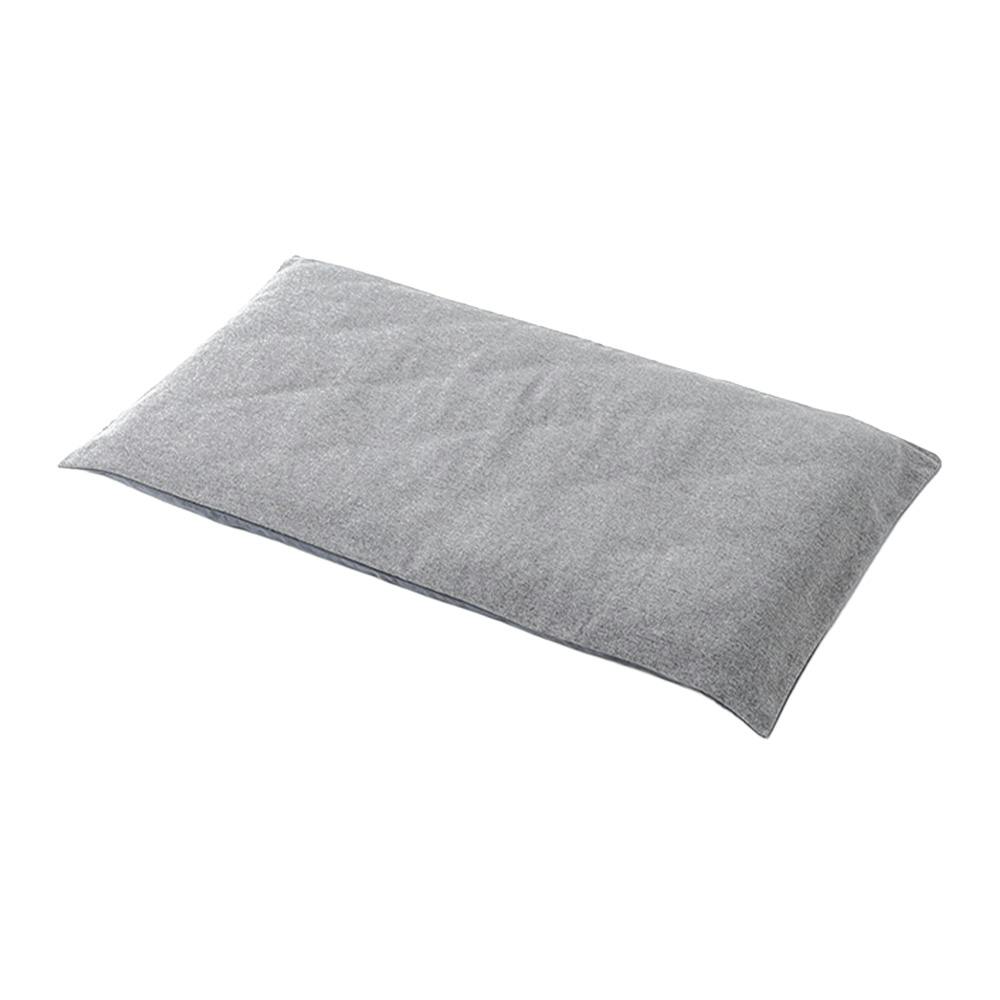 ロングフロアクッションカバー スムース グレー 68×120cm※カバーのみ